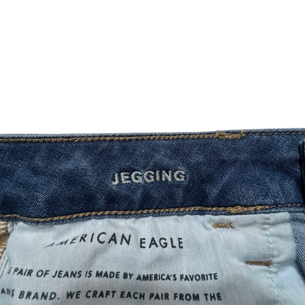 American Eagle Jegging Jeans Women’s 6 Blue Mid Rise Next Level Stretch - Picture 4 of 11